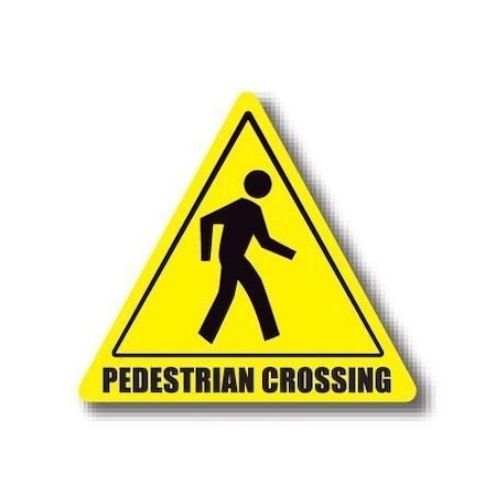 Ergomat 20in TRIANGLE SIGNS - Pedestrian Crossing DSV-SIGN 400 #0057 -UEN